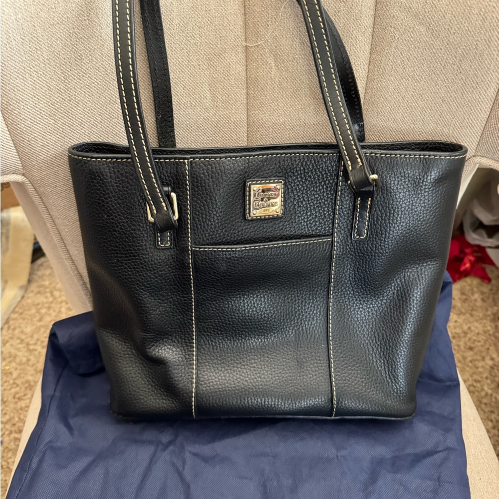 Dooney & Bourke Black Pebbled Leather Tote